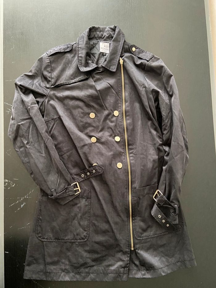 Magnifique trench noir Mosquitos / Taille 42 - photo numéro 4
