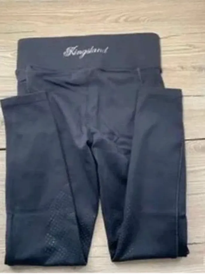 Legging Équitation Kingsland Bleu – Taille S – Très Bon État Grip - photo numéro 4