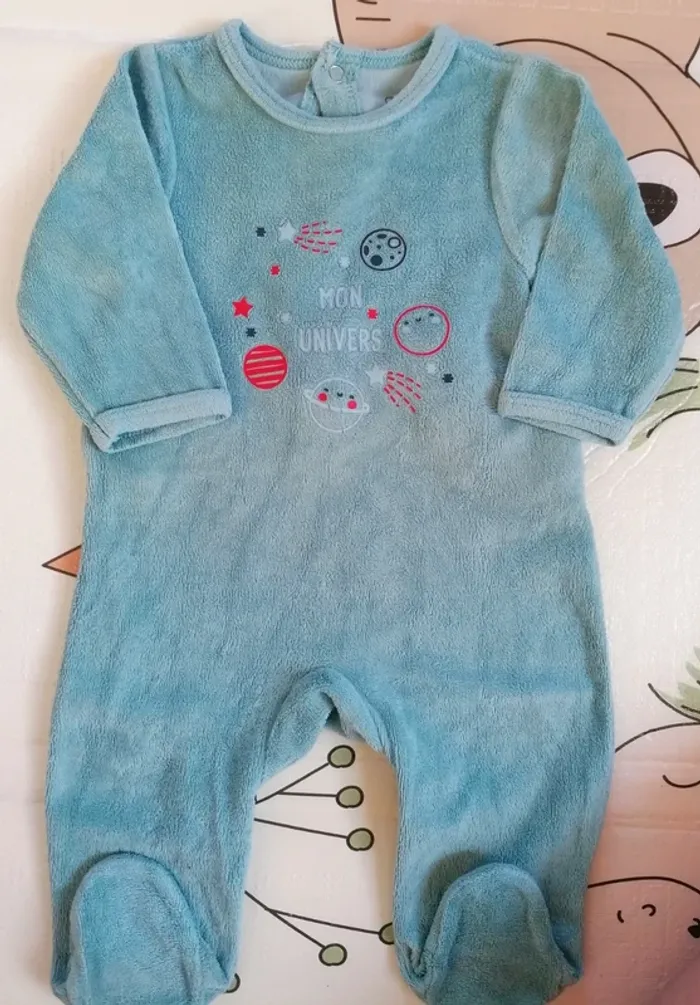 Lot de 5 pyjamas bébé garçon 3 mois kiabi orchestra et mot d'enfant - photo numéro 5