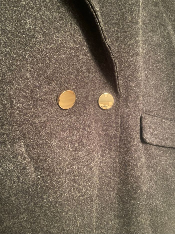 Manteau gris chiné - photo numéro 2