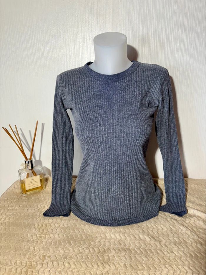 Sweat gris “Weekend Désolée, Pas Dispo” taille L - Gémo #SweatConfort - photo numéro 3