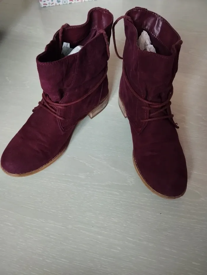Bottines bordeaux