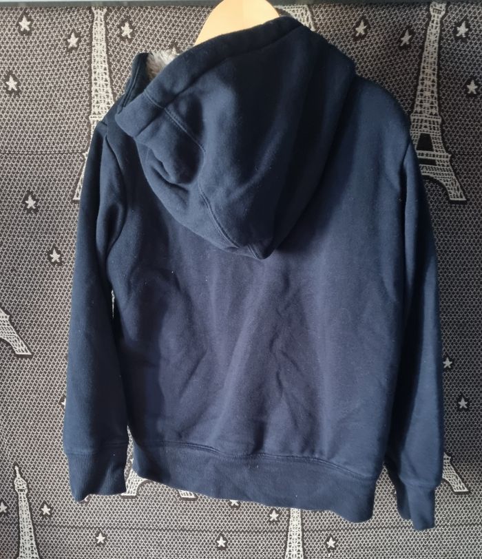 Gilet zippé marine intérieur fourré 9-10ans très chaud mixte - photo numéro 5
