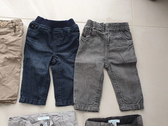 4 pantalons - jeans 6 mois comme neuf marque orchestra - photo numéro 3