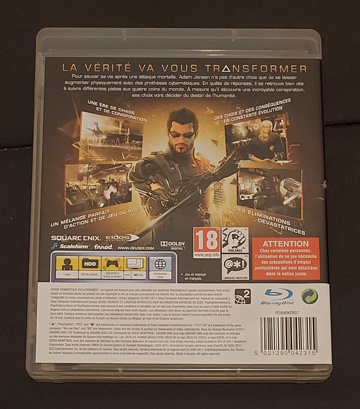 DEUX EX HUMAN REVOLUTION PS3 - photo numéro 2