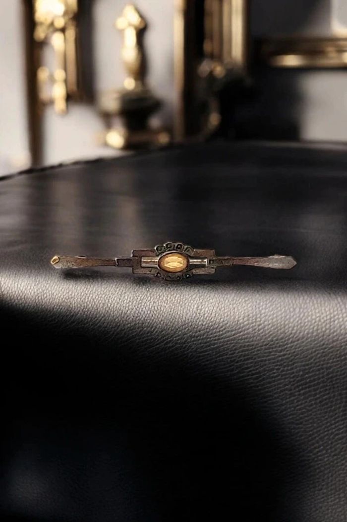 Magnifique broche barrette victorienne signée