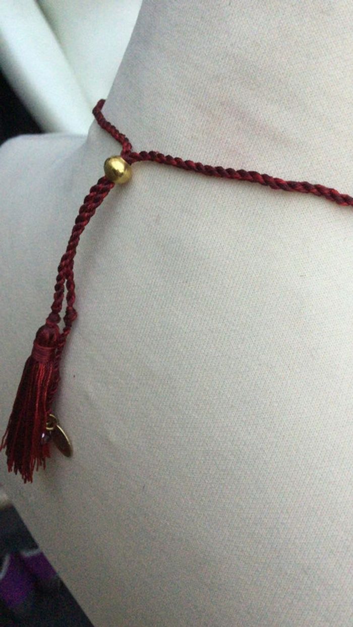 Collier pendentif pompon ajustable dans la longueur - photo numéro 5