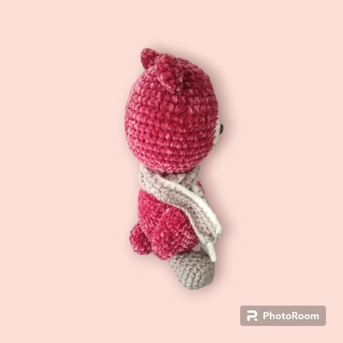 Hibou rose en crochet fait main - photo numéro 2