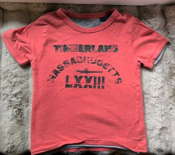 T-shirt manches courtes garçon 5 ans rouge/orange bon état