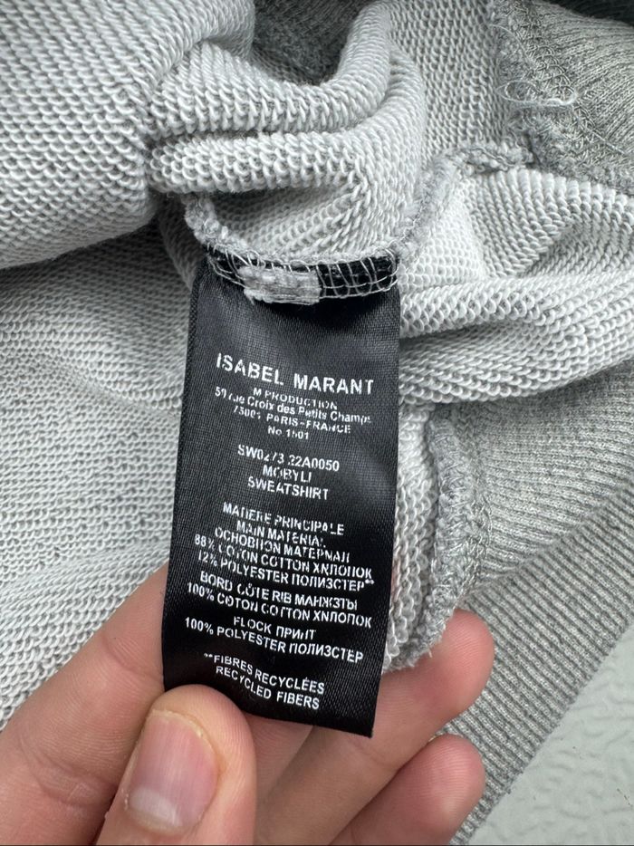 Pull Sweat Isabel marant col roulé montant gris bleu Femme - Taille 34 XS - photo numéro 7