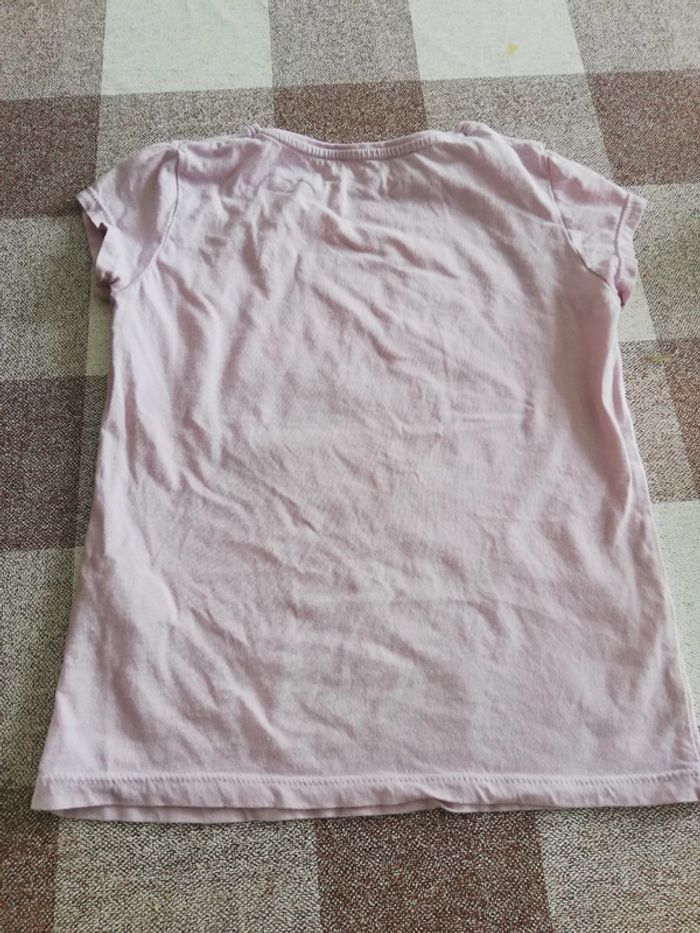 Tee shirt manches courtes rose Kiabi 6 ans - photo numéro 2