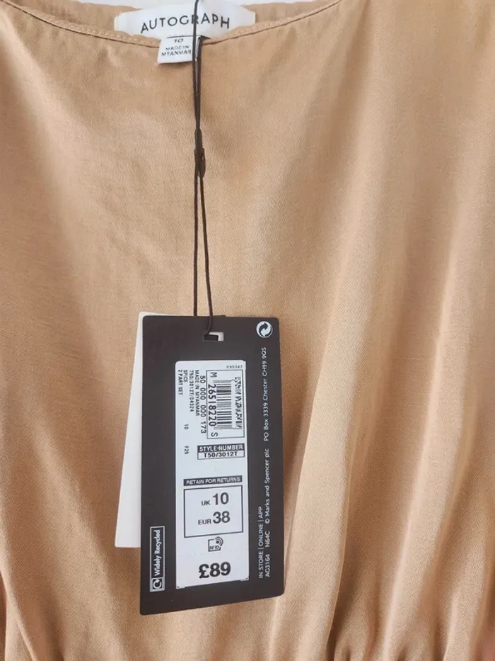Combinaison beige or Autograph – Taille 38 Neuve avec étiquette - photo numéro 4