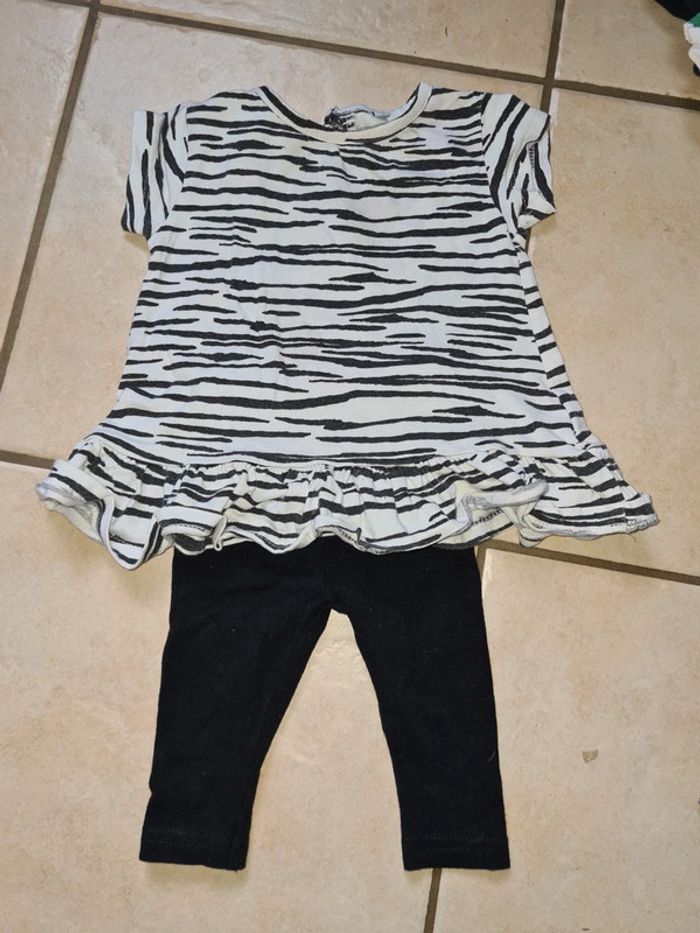 Ensemble legging haut zébre 3 mois