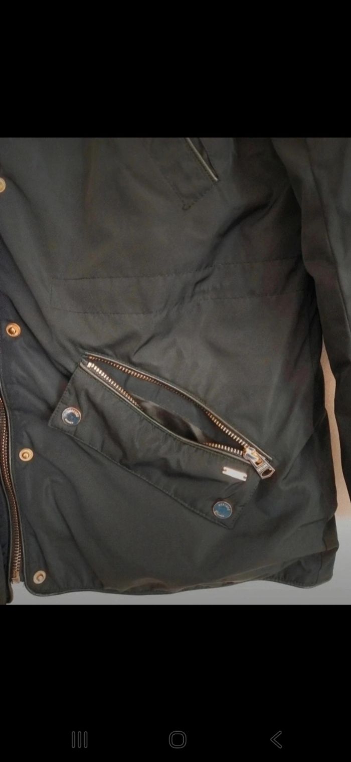 Parka noire femme avec poches et capuche taille S deluxe women - photo numéro 5