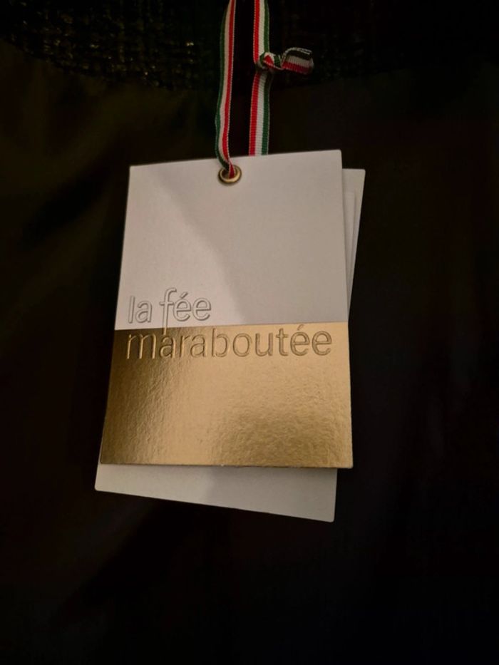 Superbe veste noire tweed taille 42 La Fée Maraboutée - photo numéro 8