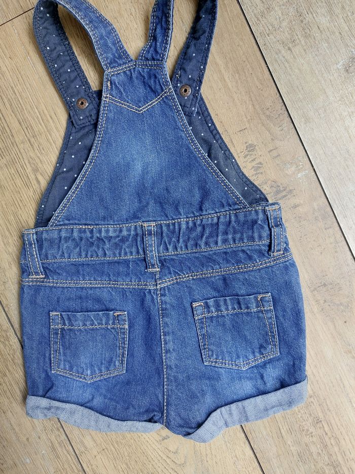 Salopette short jeans tbe - photo numéro 2