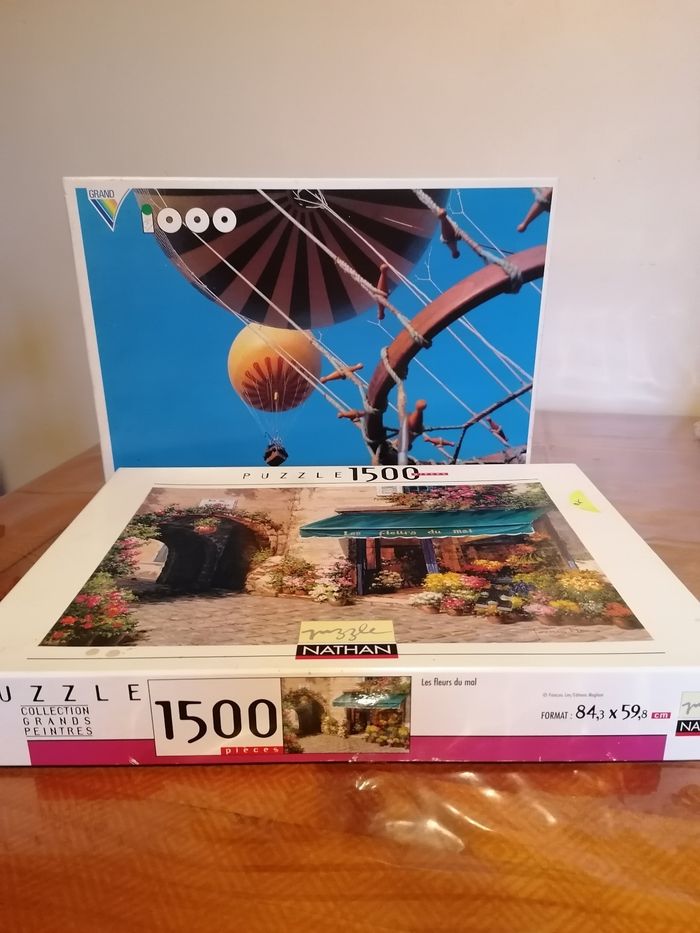 2 puzzles 1000 et 1500 pieces Nathan