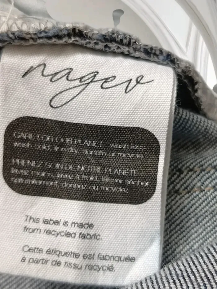 jean marque francaise Nagev ,coupe slim fit ,taille haute ,texture stretch ,coton organique - photo numéro 12