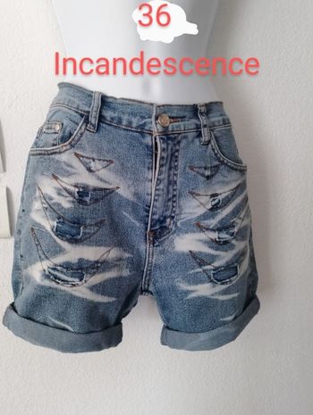 Short effet déchiré femme 36