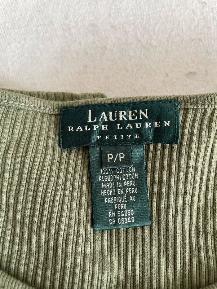 Haut côtelé Ralph Lauren en Kaki - photo numéro 2