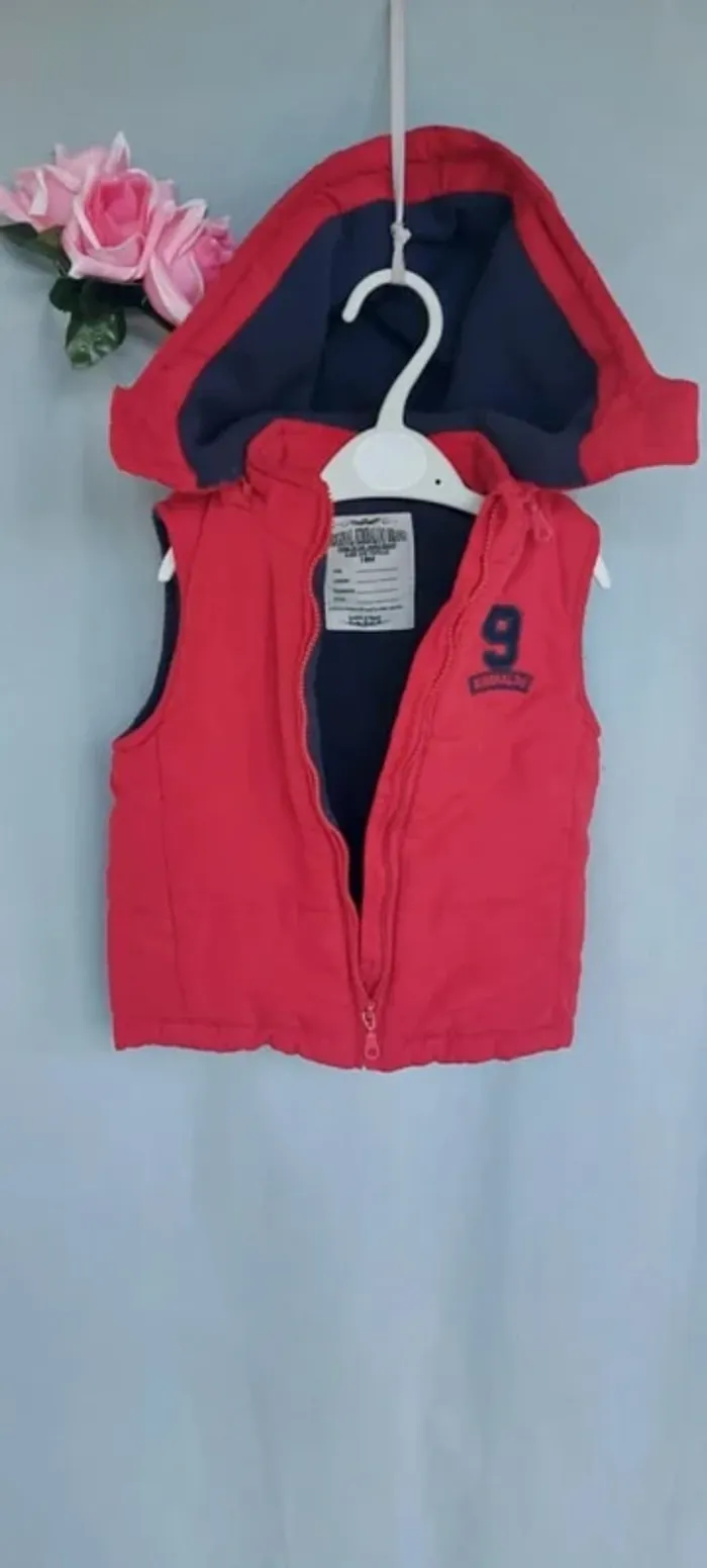 Blouson à capuche chaud sans manches mixte Kimbaloo 18 mois - photo numéro 2