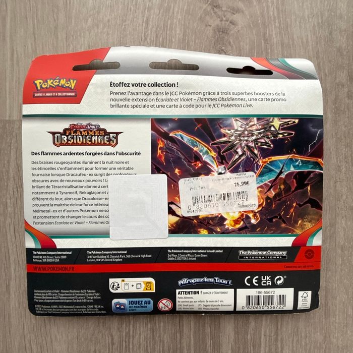 Tripack Pokémon flammes obsidiennes Tomberro - photo numéro 2