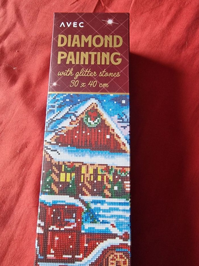 Très beau Diamond painting Maison d'hiver - photo numéro 2