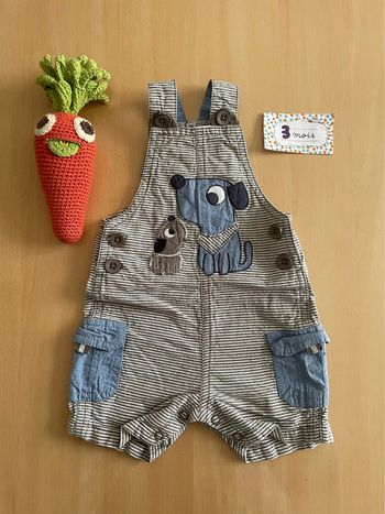 Salopette courte taille 3 mois