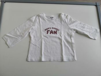 Tee-shirt manches longues à message (Mom's, Blanc) 6 mois Kiabi