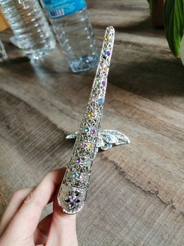 2 pince à cheveux vintage argente - photo numéro 3