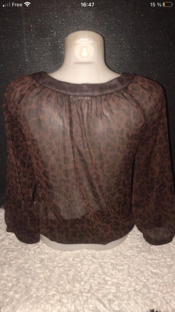 Blouse imprimé marron - photo numéro 4