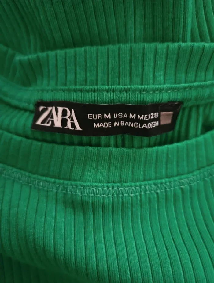 Robe verte longue sans manches Zara Taille M Neuve - photo numéro 5