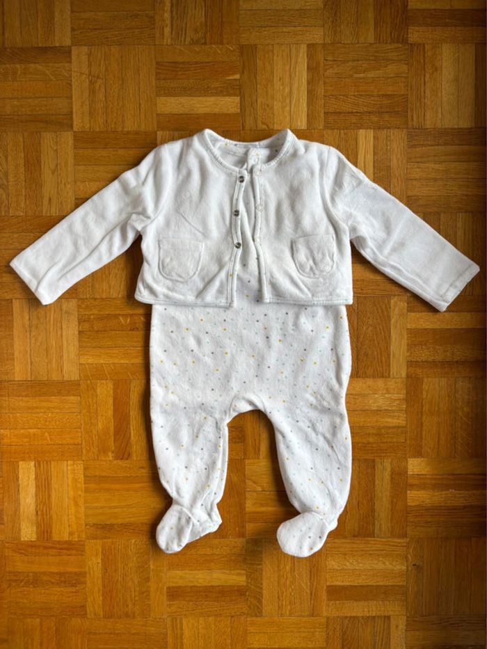 Ensemble pyjama + veste R mini 9 mois neuf - photo numéro 3