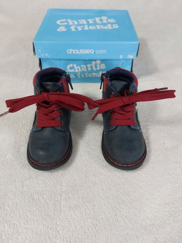 Bottines  bleu et rouge 22 - photo numéro 2