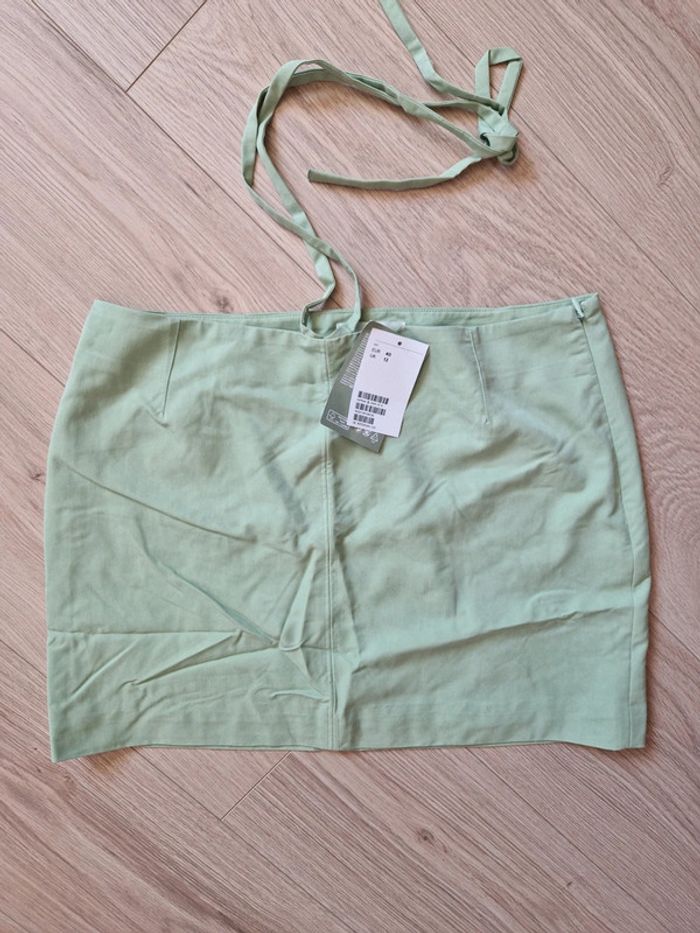 Mini jupe verte pastel H&M – Taille 40 – - photo numéro 2