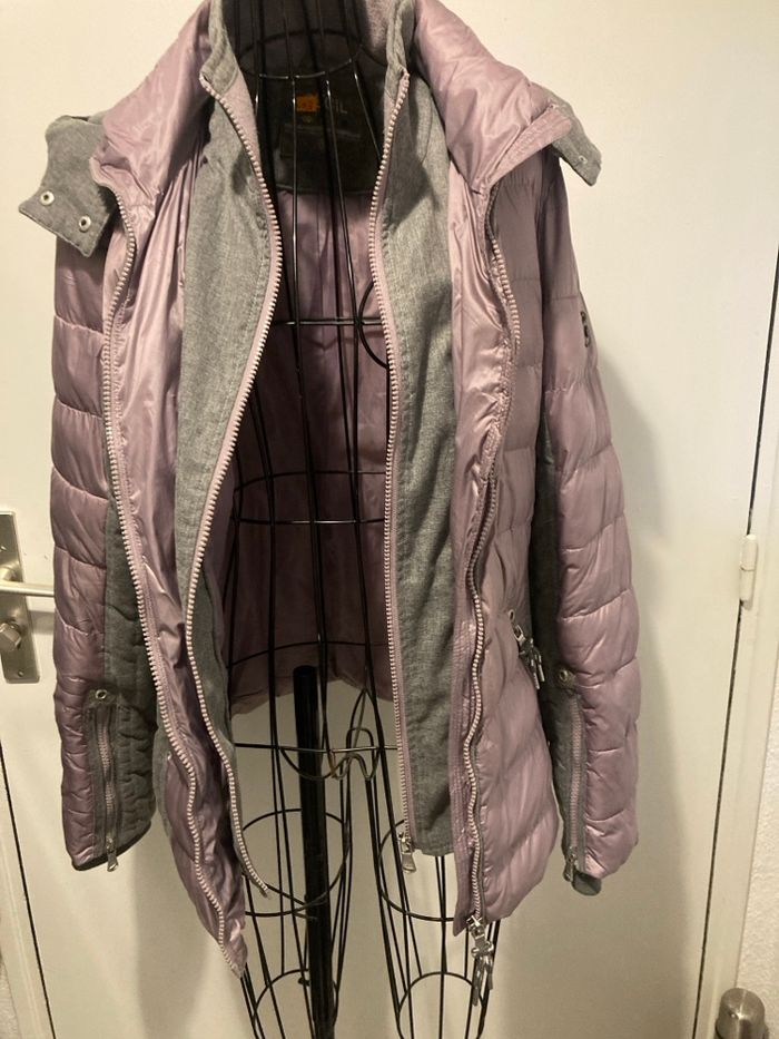 Veste matelassée Cecil , coloris prune et gris. - photo numéro 5