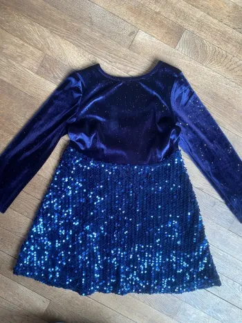 Robe de soirée paillettes marine