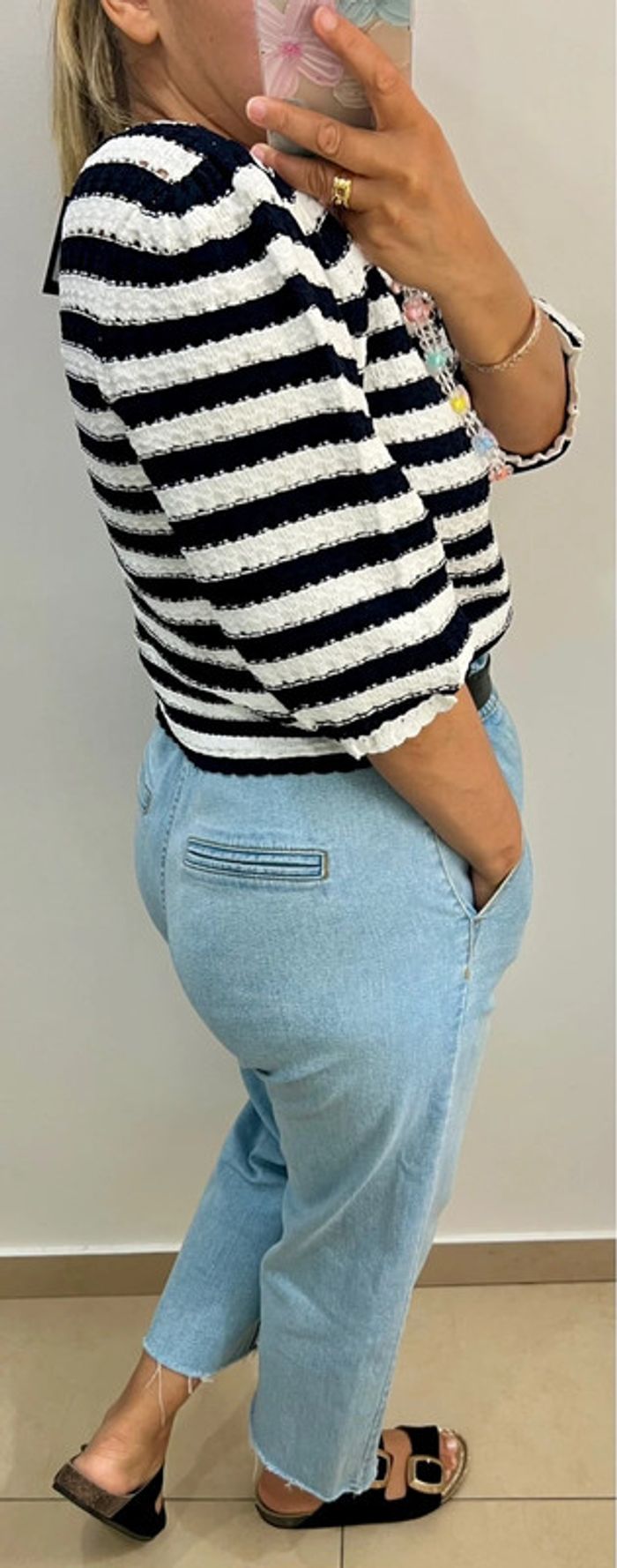 Petit Pull À Rayures Maje Taille 36-38 - photo numéro 5