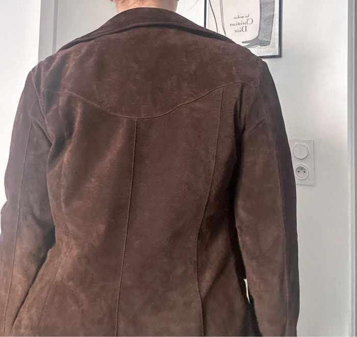 Veste en denim marron – Un Deux Trois – Taille 40 - photo numéro 3