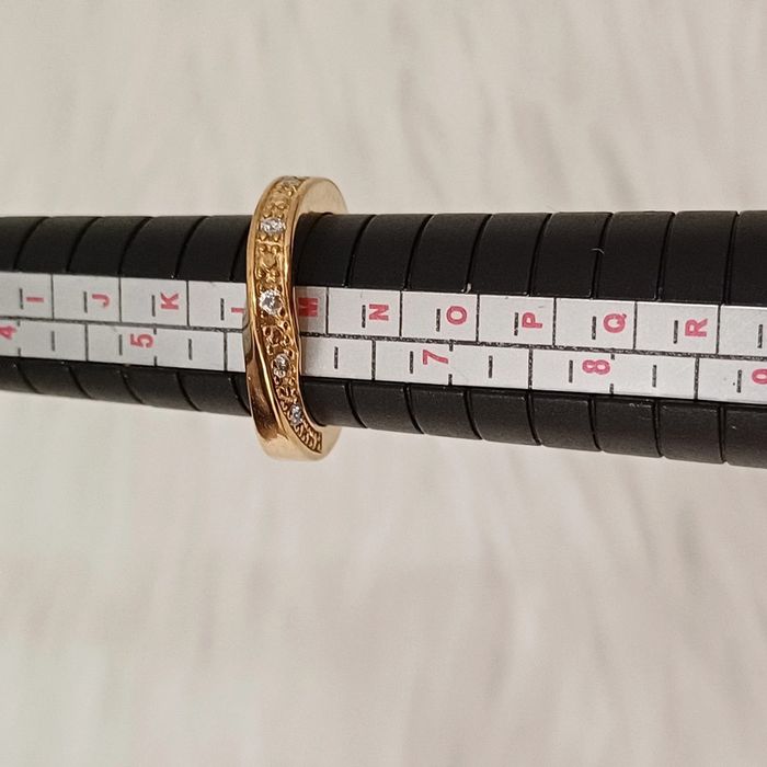 Bague carré y doré à l'or fine et pierre zircon - photo numéro 9