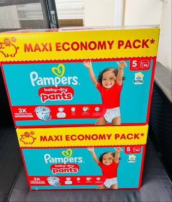 2 packs couche bébé Pampers pants T5 neuf