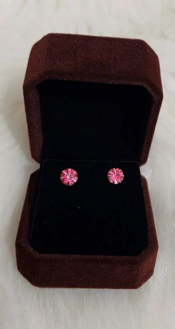 💎Boucles d’oreilles Zirconium Rose Claires💎