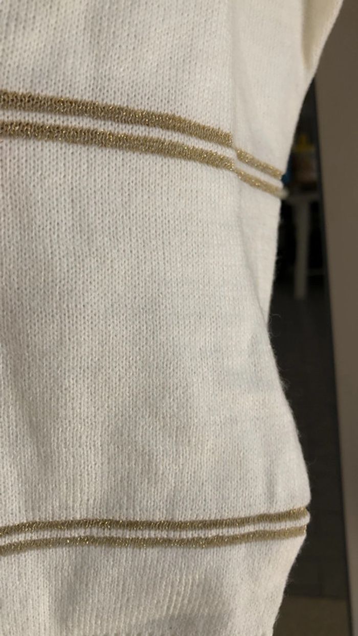 Joli pull femme beige et doré - photo numéro 5