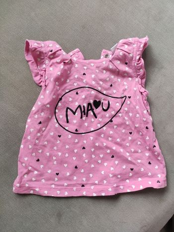 Tee shirt rose 6mois tex