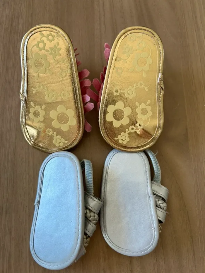 Lot de 2 paires de sandalettes bébé fille - photo numéro 4