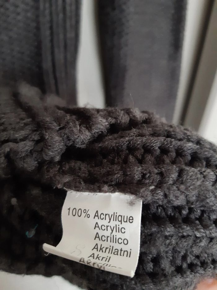 Gilet long en maille gris - photo numéro 4
