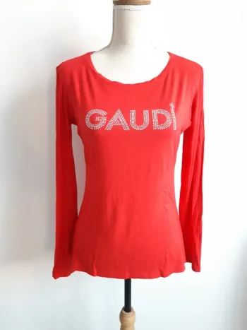 Tee shirt manches longues rouge GAUDI T36