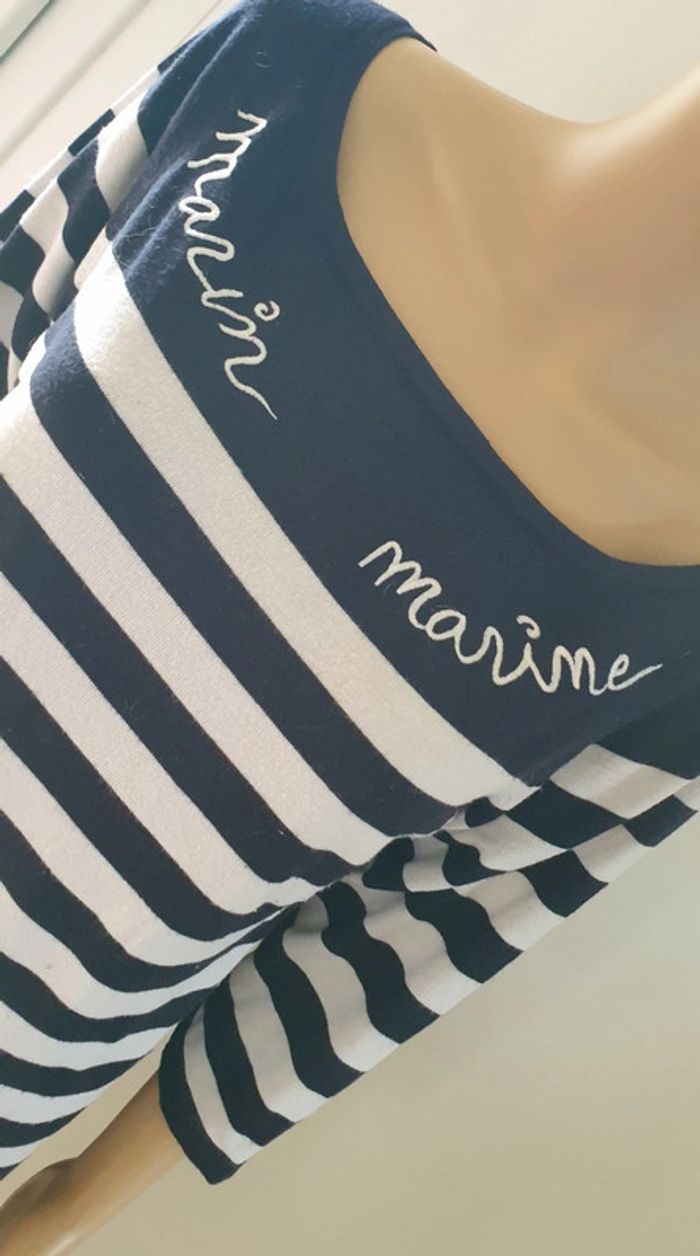 🧡 § Pull marin taille XL 42 Marin Marin #emyfleury_22femme - photo numéro 3
