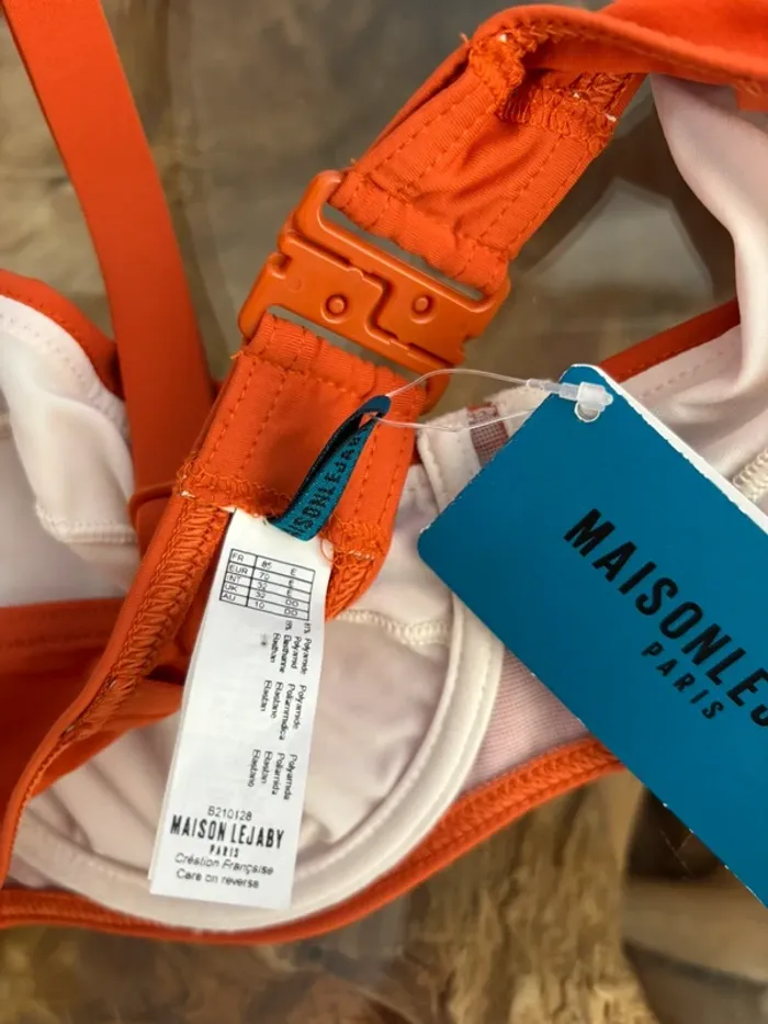 Haut de maillot de bain Maison Lejaby mistral orange épicé - photo numéro 4
