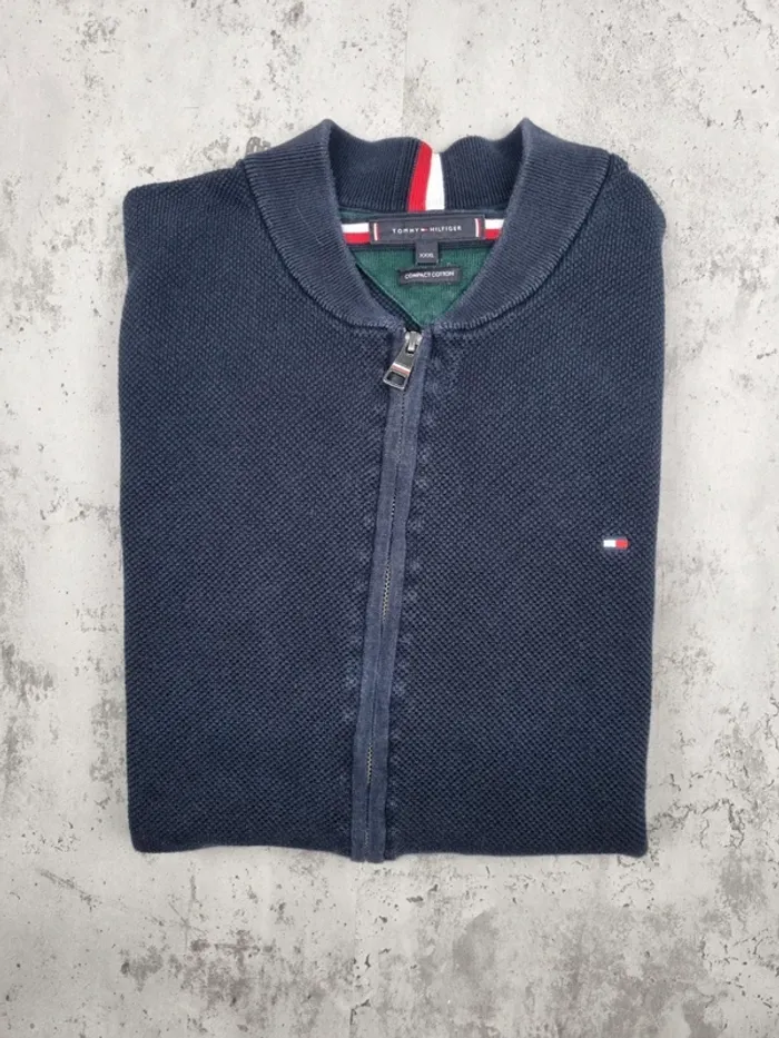 Veste zippée Tommy Hilfiger bleu marine, XXXL Hommes - photo numéro 2